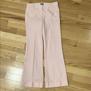 Jcrew Pink Seersucker Cuffed Pants